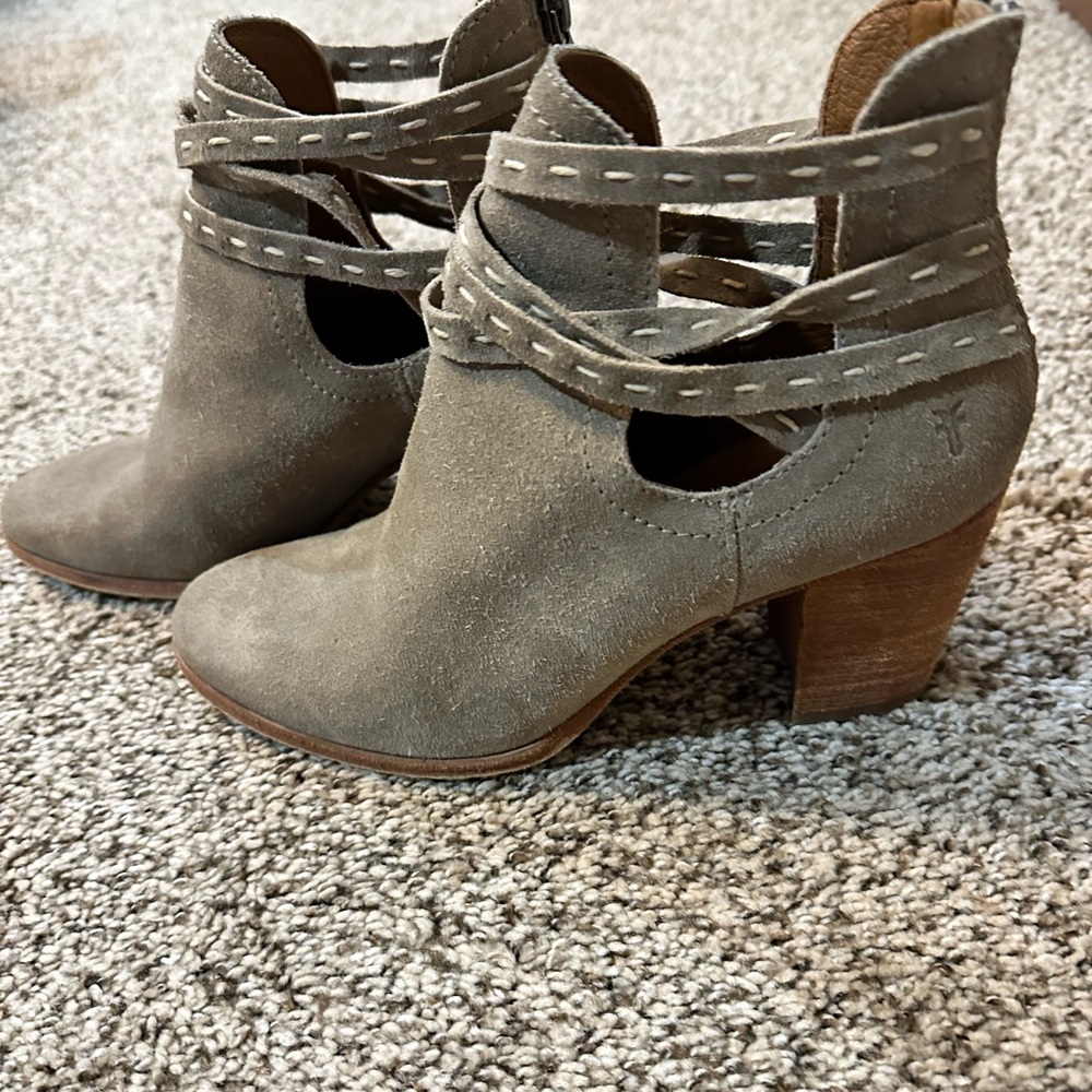 Frye Suede/leather Ankle Bootie